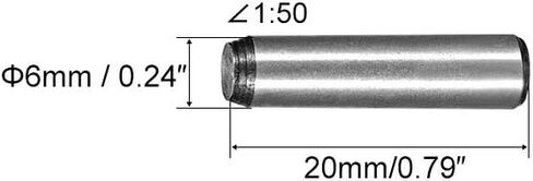 uxcell 45# Carbon Steel GB117 50mm Length 4mm Small End Diameter 1:50 Taper Pin 10Pcs in Saudi Arabia