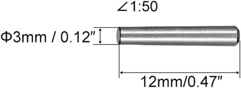 uxcell 45# Carbon Steel GB117 50mm Length 4mm Small End Diameter 1:50 Taper Pin 10Pcs in Saudi Arabia