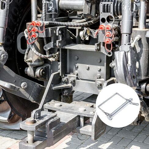 دبوس توصيل أمان مربع (9.5 × 70 مم)، قطعتان من دبوس قفل عمود من الفولاذ الكربوني مع الأذن - لبناء المنزل، والجرارات، والمقطورات، والشاحنات، والجزازات in Kuwait