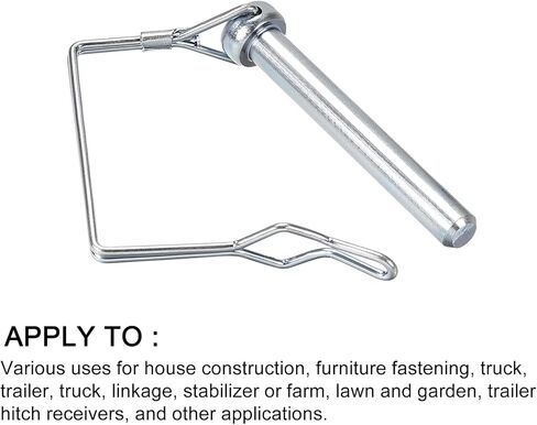 دبوس توصيل أمان مربع (9.5 × 70 مم)، قطعتان من دبوس قفل عمود من الفولاذ الكربوني مع الأذن - لبناء المنزل، والجرارات، والمقطورات، والشاحنات، والجزازات in Kuwait