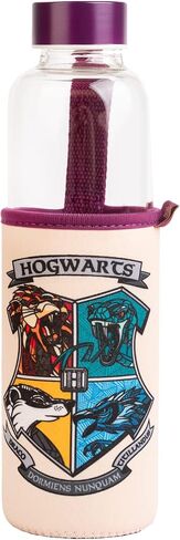 Grupo Erik Harry Potter Glass Water Bottle - 500ml / 17oz - Glass Bottle - Hot&Cold Water Bottle - Water Bottle 500ml - Harry Potter Water Bottle - Harry Potter Merchandise - Harry Potter Gifts in Saudi Arabia