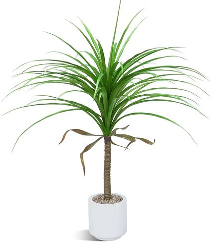 Aritificial Tree 4.3Ft Faux Dracaena Draco Agave Plants in Stable Pot for Home Decor Outdoor or Indoor Office Decoration Housewarming Gift in Kuwait