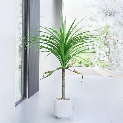 Aritificial Tree 4.3Ft Faux Dracaena Draco Agave Plants in Stable Pot for Home Decor Outdoor or Indoor Office Decoration Housewarming Gift in Kuwait