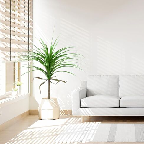 Aritificial Tree 4.3Ft Faux Dracaena Draco Agave Plants in Stable Pot for Home Decor Outdoor or Indoor Office Decoration Housewarming Gift in Kuwait