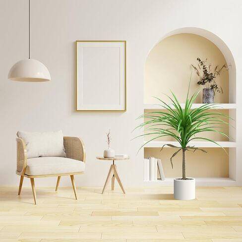 Aritificial Tree 4.3Ft Faux Dracaena Draco Agave Plants in Stable Pot for Home Decor Outdoor or Indoor Office Decoration Housewarming Gift in Kuwait