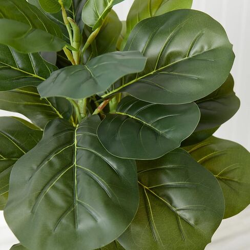 Nearly Natural 3ft. Artificial Fiddle Leaf Fig Tree with Handmade Cotton & Jute Woven Planter DIY Kit - Set of 2 in Saudi Arabia