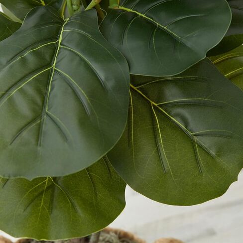 Nearly Natural 3ft. Artificial Fiddle Leaf Fig Tree with Handmade Cotton & Jute Woven Planter DIY Kit - Set of 2 in Saudi Arabia