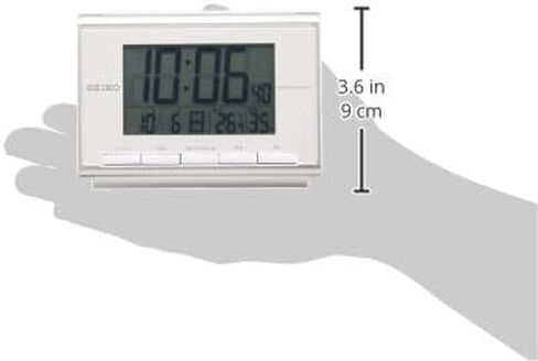 ساعة سيكو SQ698S سيكو، ساعة منبه، راديو، رقمي، تقويم، عرض درجة الحرارة والرطوبة، أبيض، لؤلؤي in Saudi Arabia