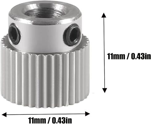 DIANN 10pcs 36 Teeth Extruder Drive Gear Wheel Stainless Steel Extruder Gear Compatible with 3D Printer Ender 3 V2/ Ender 3/ Ender 3 Pro/Ender 5/ CR-10/10S 20/20 Pro in Saudi Arabia