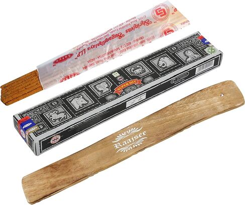 Satya Super Hit Incense Sticks, Satya sai baba Insenses 15gmx3 (45 gm) pack with Raajsee Incense holder Bundle, Satya Nag champa Natural Incense in Kuwait