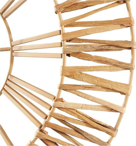 The Novogratz Seagrass Round Wall Clock with Weaving Design, 31" x 2" x 31", Gold in Saudi Arabia