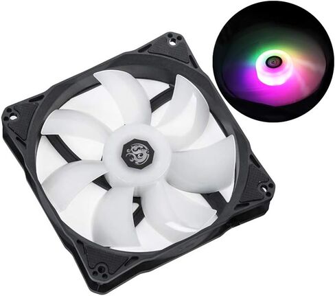 Bitspower Notos 120mm Case Fan, DRGB Computer Fan PWM PC Cooling Fan LED High Airflow Desktop Silent Cooler 1800 RPM w/PWM Fan Hub Digital RGB Controller (3 Pack) in Saudi Arabia
