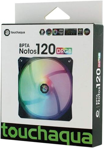 Bitspower Notos 120mm Case Fan, DRGB Computer Fan PWM PC Cooling Fan LED High Airflow Desktop Silent Cooler 1800 RPM w/PWM Fan Hub Digital RGB Controller (3 Pack) in Saudi Arabia