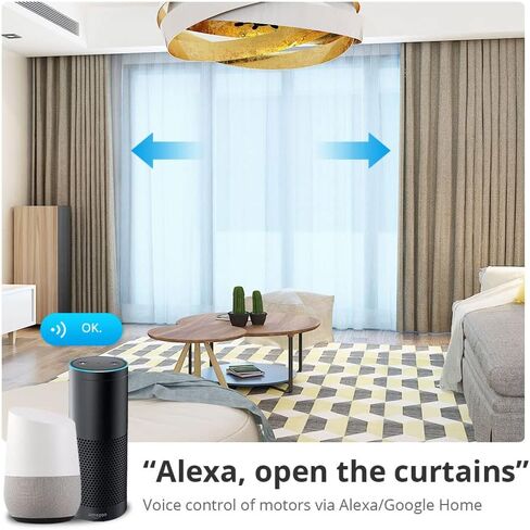 Blindsmart Smart Curtains System, Tool-Free Easy Installation, Smart Curtain Tracks WiFi Electric Motorized Curtains Rod with Remote Control, App Control, Alexa & Google Home Voice Control (4m (157")) in Saudi Arabia