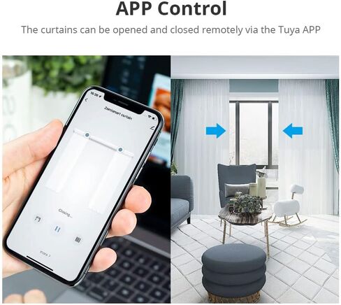 Blindsmart Smart Curtains System, Tool-Free Easy Installation, Smart Curtain Tracks WiFi Electric Motorized Curtains Rod with Remote Control, App Control, Alexa & Google Home Voice Control (4m (157")) in Saudi Arabia