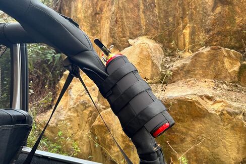 Roll Bar Fire Extinguisher Mount for Jeep Wrangler YJ TJ JK JKU JL 2.5 Lb Fire Extinguisher Holder Bag(Black) in Kuwait