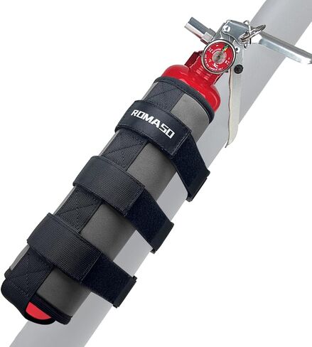 Roll Bar Fire Extinguisher Mount for Jeep Wrangler YJ TJ JK JKU JL 2.5 Lb Fire Extinguisher Holder Bag(Black) in Kuwait