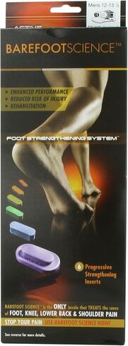 Barefoot Science - Full Length 6 Step Active Arch Activation Foot Support Insoles - Small - (W8-9.5/M6-7.5) in Saudi Arabia
