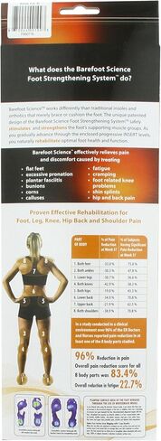 Barefoot Science - Full Length 6 Step Active Arch Activation Foot Support Insoles - Small - (W8-9.5/M6-7.5) in Saudi Arabia