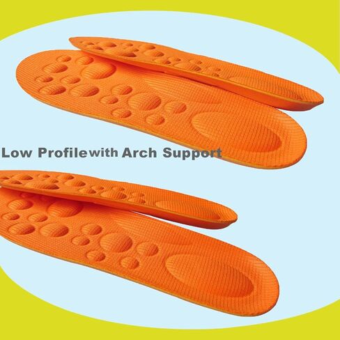Shoes Insoles for Kids Inserts Athletic Memory Foam Arch Support Comfort Children Nonslip Shoe Pads Boys and Girls, 5 Pairs (Big Kid 1.5-5M/20.5-23CM), Blue+orange+black+beige+red in Saudi Arabia