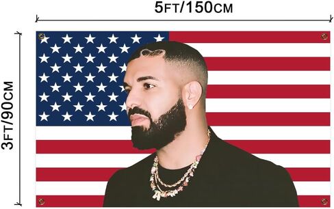 Drake Funny Music Flags Rap Album 3 × 5 Feet With Four Brass Indoor Outdoor Decoration in Saudi Arabia
