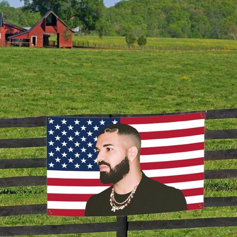 Drake Funny Music Flags Rap Album 3 × 5 Feet With Four Brass Indoor Outdoor Decoration in Saudi Arabia