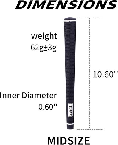 BISAM Ⅰ Midsize Golf Grips (13 Pcs) Set, 360 Golf Club Grips, Non-Slip Performance in All Weather Conditions in Saudi Arabia