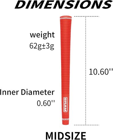 BISAM Ⅰ Midsize Golf Grips (13 Pcs) Set, 360 Golf Club Grips, Non-Slip Performance in All Weather Conditions in Saudi Arabia