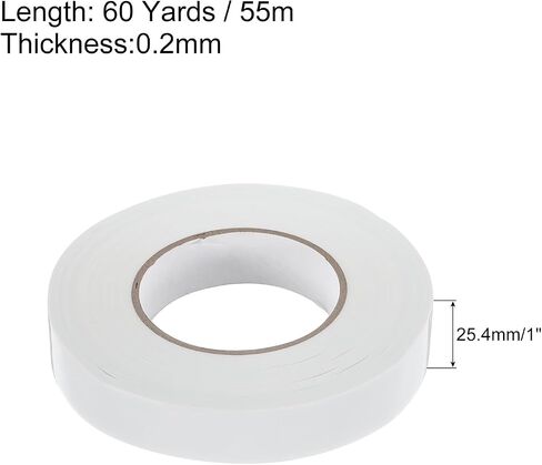 MECCANIXITY White Gaffers Tape, 60 Yards x 1 Inch No Residue, Non-Reflective Easy Tear Book Repair Tape Matte Stage Cloth Tape for Photography,Pack of 1 in Saudi Arabia