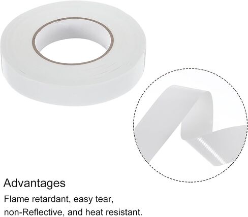 MECCANIXITY White Gaffers Tape, 60 Yards x 1 Inch No Residue, Non-Reflective Easy Tear Book Repair Tape Matte Stage Cloth Tape for Photography,Pack of 1 in Saudi Arabia