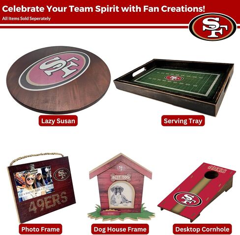Fan Creations San Francisco 49ers Dog House Picture Frame NFL 3D Decorative Tabletop Photo Holder - Celebrate Best Friend & Team - Holds 3.5x3.75 Print - For Home, Office, Dorm in Saudi Arabia