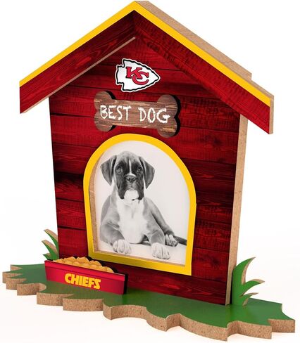 Fan Creations San Francisco 49ers Dog House Picture Frame NFL 3D Decorative Tabletop Photo Holder - Celebrate Best Friend & Team - Holds 3.5x3.75 Print - For Home, Office, Dorm in Saudi Arabia