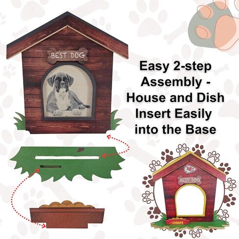 Fan Creations San Francisco 49ers Dog House Picture Frame NFL 3D Decorative Tabletop Photo Holder - Celebrate Best Friend & Team - Holds 3.5x3.75 Print - For Home, Office, Dorm in Saudi Arabia