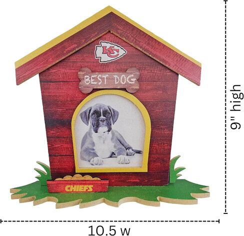 Fan Creations San Francisco 49ers Dog House Picture Frame NFL 3D Decorative Tabletop Photo Holder - Celebrate Best Friend & Team - Holds 3.5x3.75 Print - For Home, Office, Dorm in Saudi Arabia