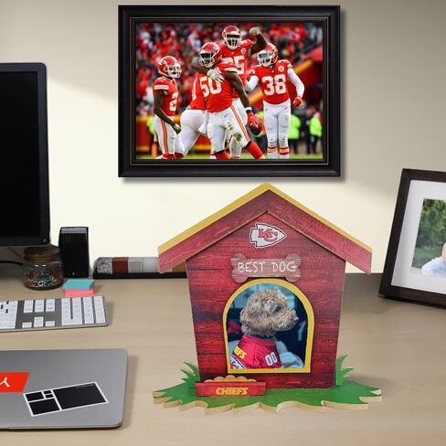 Fan Creations San Francisco 49ers Dog House Picture Frame NFL 3D Decorative Tabletop Photo Holder - Celebrate Best Friend & Team - Holds 3.5x3.75 Print - For Home, Office, Dorm in Saudi Arabia
