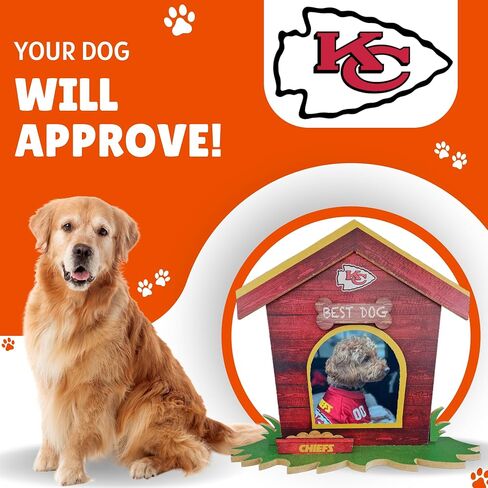 Fan Creations San Francisco 49ers Dog House Picture Frame NFL 3D Decorative Tabletop Photo Holder - Celebrate Best Friend & Team - Holds 3.5x3.75 Print - For Home, Office, Dorm in Saudi Arabia