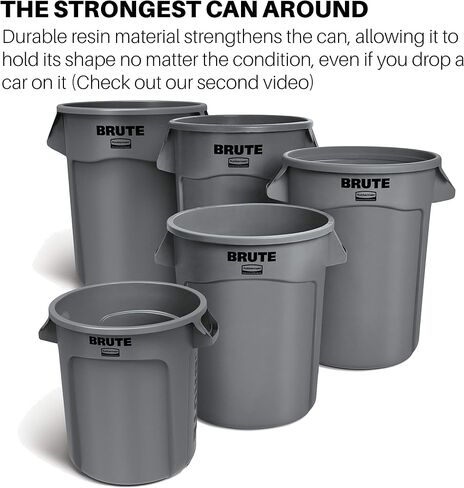 Rubbermaid Commercial Products Brute Heavy-Duty Round Recycling/Composting Bin, 20-Gallon, Recycle, Trash Can/Waste Container for Home/Garage/Bathroom/Outdoor/Driveway in Saudi Arabia