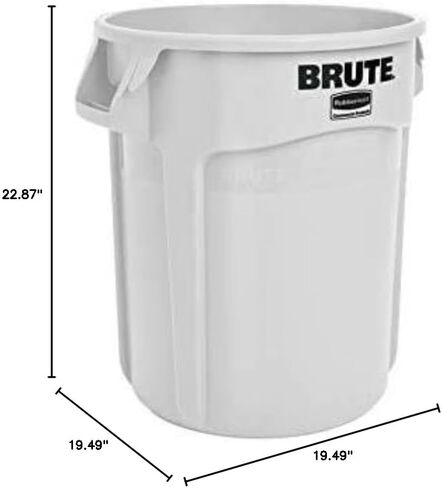 Rubbermaid Commercial Products Brute Heavy-Duty Round Recycling/Composting Bin, 20-Gallon, Recycle, Trash Can/Waste Container for Home/Garage/Bathroom/Outdoor/Driveway in Saudi Arabia