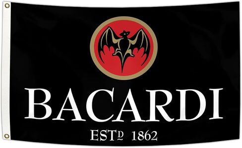 Black Beer Flag 3x5 ft Bacar-di Beer Flag Man Cave Wall Beer Flag with 2 Brass Grommets,Outdoor Sign House Flag Polyester Yard in Saudi Arabia