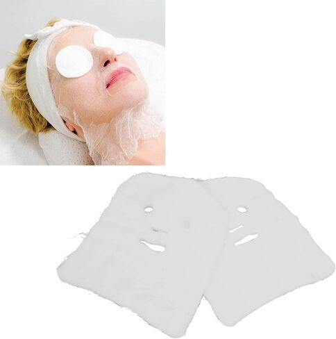100 Pieces Sheet Masks Face, Face Masks Care Face Masks Set Disposable Gauze Face Mask Strong Water Absorption Disposable Face Mask Sheets with Brush for Home in Saudi Arabia