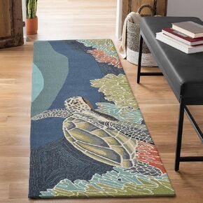 Liora Manne Ravella Indoor/Outdoor Durable Hand-Tufted UV Stabilized Rug- Tropical Fish Ocean 3'6" x 5'6"