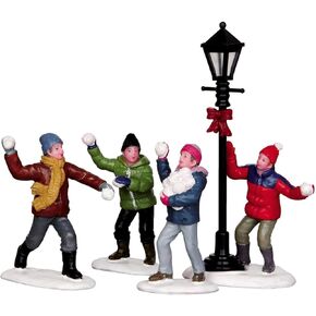 Lemax Snowball Fight!, set of 4#32133