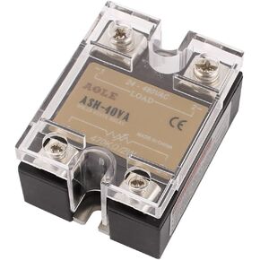 Uxcell ASH-40VA 470Kohm 2W إلى 24-480VAC 40A مرحلة واحدة الحالة الصلبة تتابع المقاومة الجهد المنظم in Kuwait
