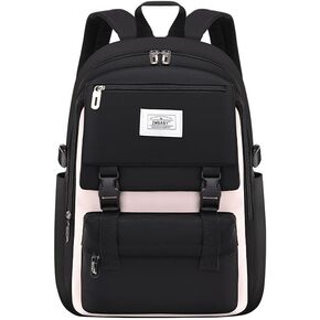 Kids Backpack Solid Color Girls Elementary Middle School Casual Daypack Lightweight Bookbag for Teens Travel Bag