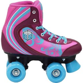 New! Epic Cotton Candy Quad Roller Skates w/2 Pr. Laces (Pink & Blue)