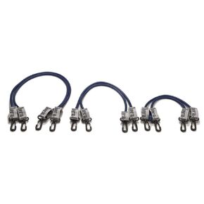 THERABAND Wellness Station Professional Latex Resistance Tubing With Connectors for Physical Therapy, Exercise Station for Rehab, Pilates, Set of 2, 24 Inch, Blue, Extra Heavy, Intermediate Level 2