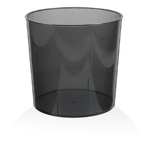 NUOBESTY Clear Desk Trash Can Small Plastic Round Wastebasket Mini Lidless Waste Paper Basket Trash Bin Garbage Container Bin for Home Apartment Office Table