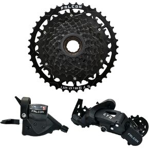 FALCON GYR Freewheel System 1x8 Speed 13-42T MTB Groupset, Black, FC2998