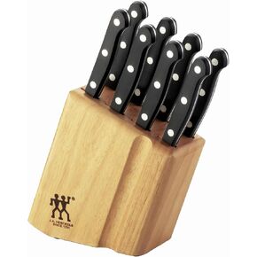 Zwilling J.A. Henckels Twin Gourmet 9-Piece High-Carbon Stainless-Steel Gourmet Steak Knives with Block