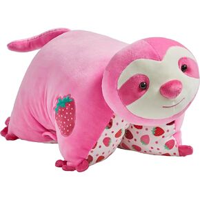 Pillow Pets - Sweet Scented Strawberry Sloth Puff - Stuffed Animal - Plush